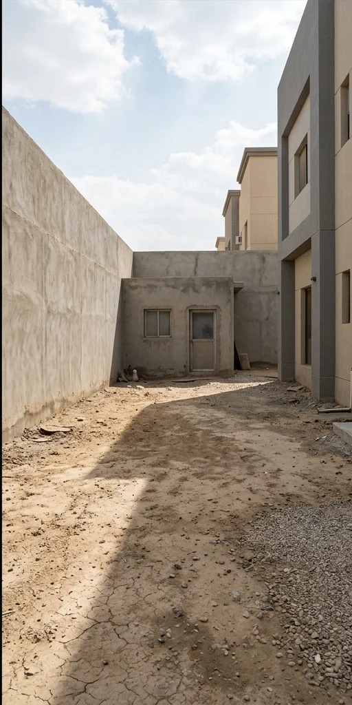 تحويل حوش منزل إلى مساحة خضراء - قبل